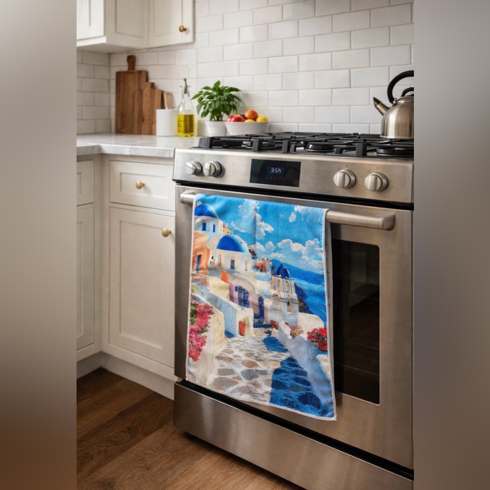 ✈️ B46-MM Greek microfiber Kitchen Towel